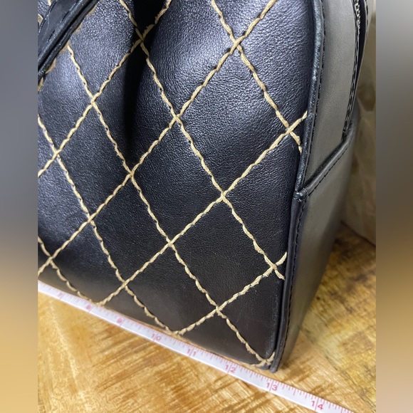 CHANEL Wild Stitch Calfskin Leather Handbag Zip Tote Purse - Picture 13 of 16